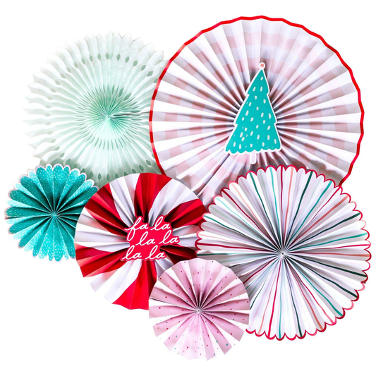 CHRISTMAS PARTY FAN SET BY OUI PARTY