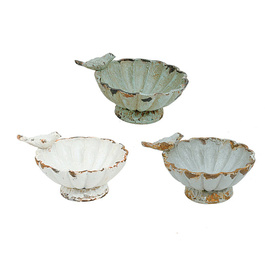Pewter Bird Bowl