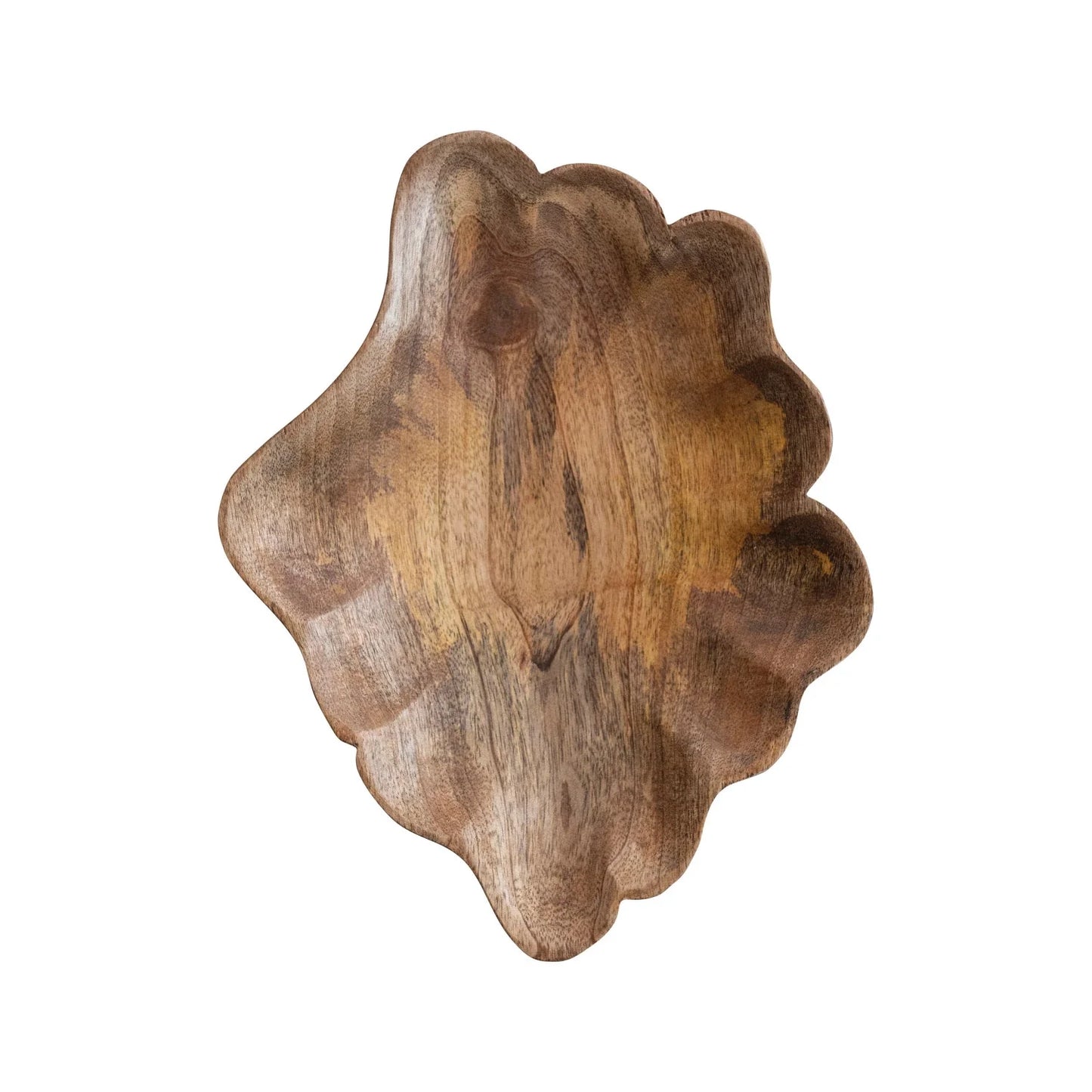Wood Scalloped Bowl