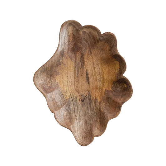 Wood Scalloped Bowl