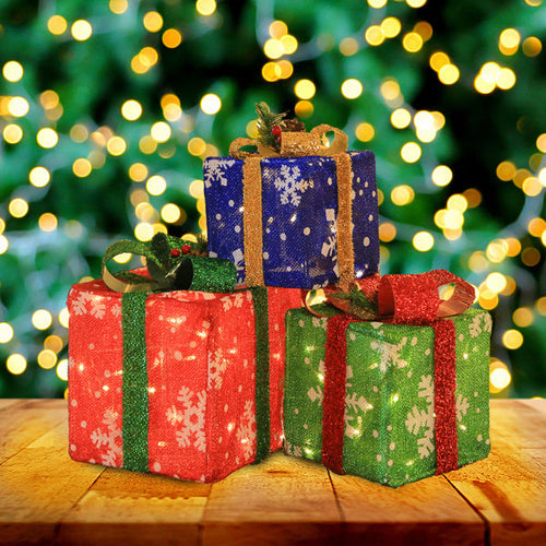 3pcs 60 Lights Snowflake Medium Coarse Cloth Battery Type (Not