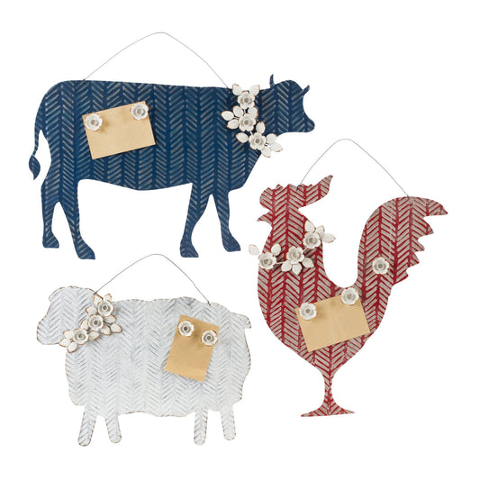 Farm Animal Magnetic Memo Board, Set of 3