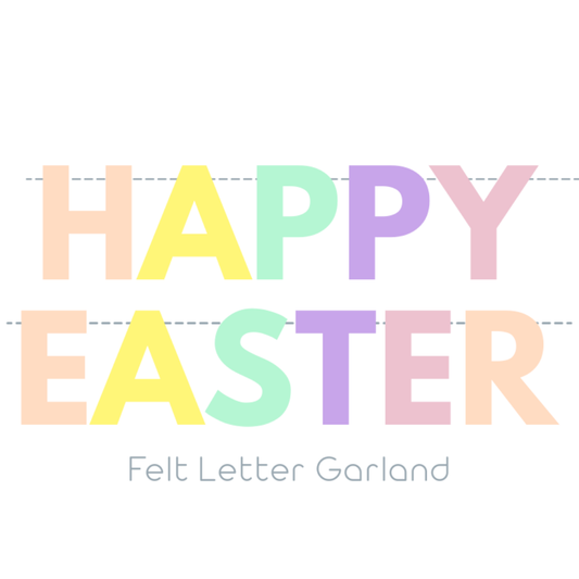 HAPPY EASTER FELT BANNER GARLAND