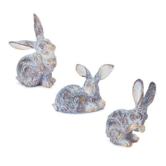 Garden Rabbit Figurine, Set of 3