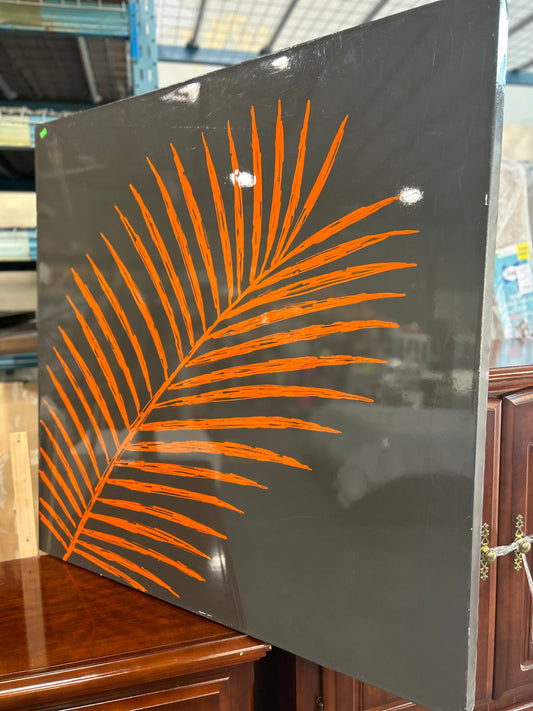 Orange Fern Art