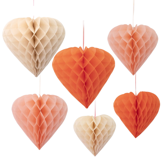 HEART HONEYCOMB DECORATIONS