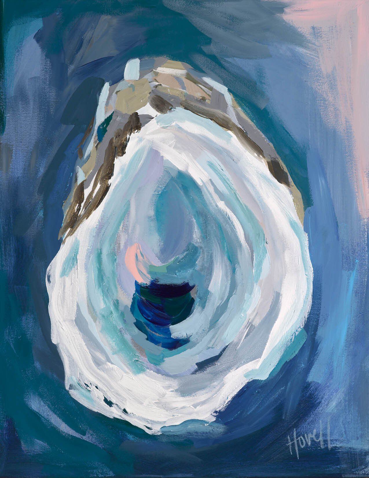 Oyster Prints 11 x 14 Artwork Kim Hovell Aegean Sea