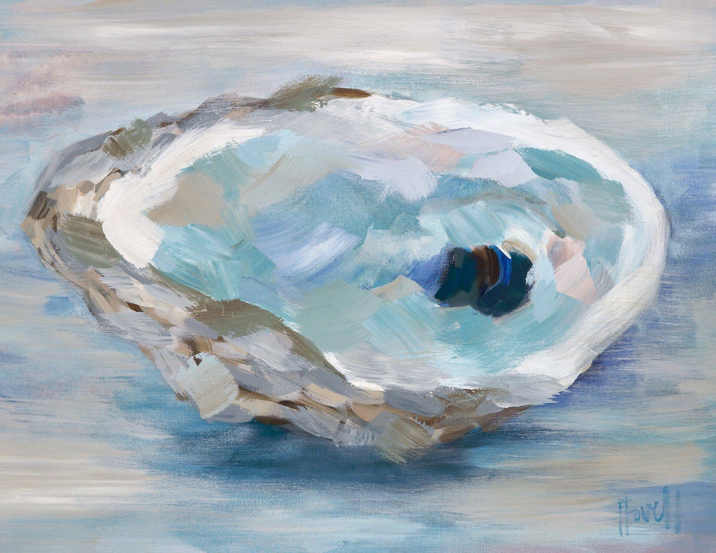 Oyster Prints 11 x 14 Artwork Kim Hovell Brackish Oyster