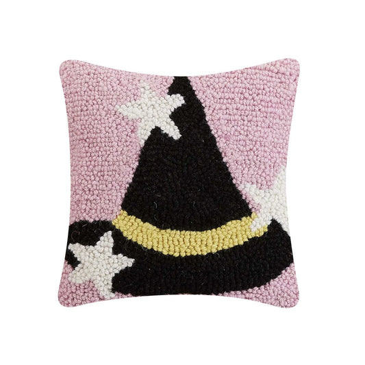 PINK WITCH HAT HOOK PILLOW