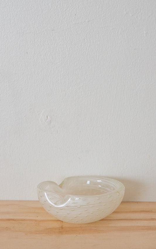 White Murano Glass Bowl