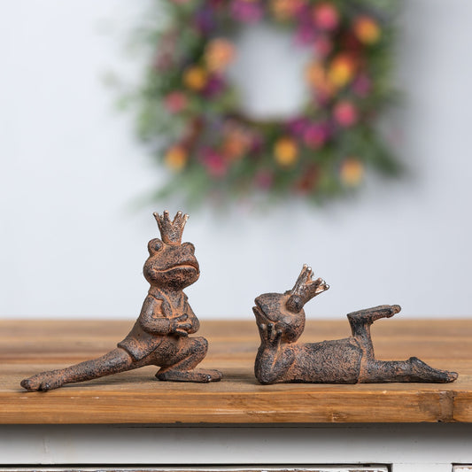 Royal Lounging Frog Figurine, Set of 6