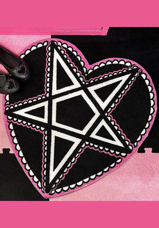 Cute Pentagram | HEART SHAPED RUG