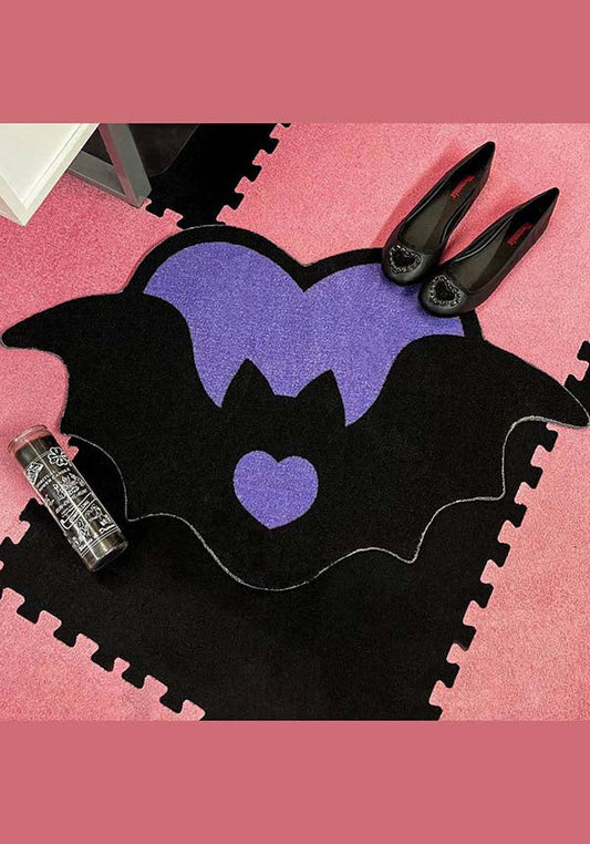 Purple Bat | HEART SHAPED RUG